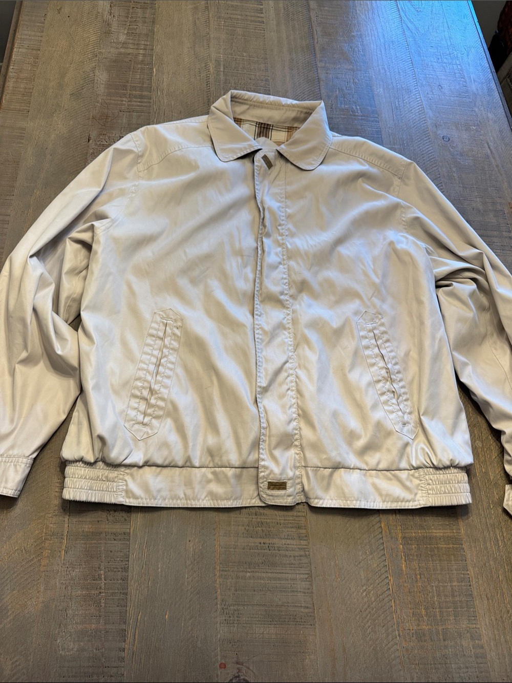 Vintage Light Cream Men's Lightweight Shirt Jacket - Casual Layer